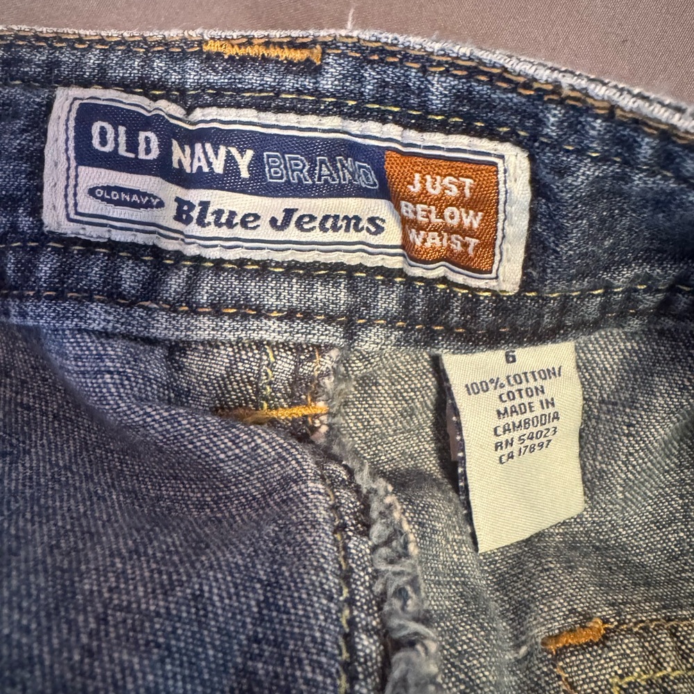 Vintage Old Navy Shorts‎ Womens 6 Drawstring Light Wash Denim Jean Festival - Picture 3 of 6